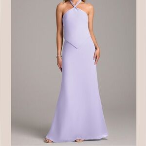 Azazie Keisha Lilac Chiffon Gown